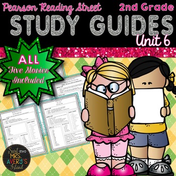 Preview of 2nd Grade Reading Street Unit 6 Weekly Study Guides