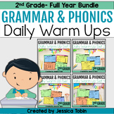2nd Grade Grammar Review Packet Worksheets Bundle, Phonics