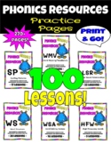 2nd Grade Phonics Lessons | Practice Pages 100 lesson BUNDLE!