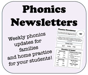 Preview of 2nd Grade Phonics Newsletters