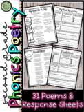 2nd Grade Phonics Poetry and Response Sheets