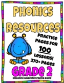 2nd Grade Phonics Practice Pages & Pacing Guide entire year!