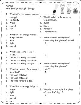 2nd Grade Physical Science Bundle: Heat, Light, Sound Energy & States