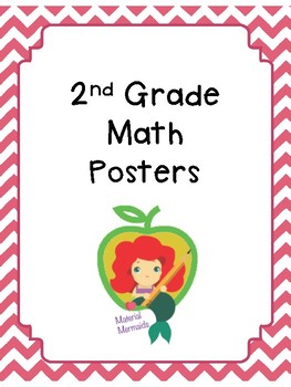 Preview of 2nd Grade Pink Math Posters