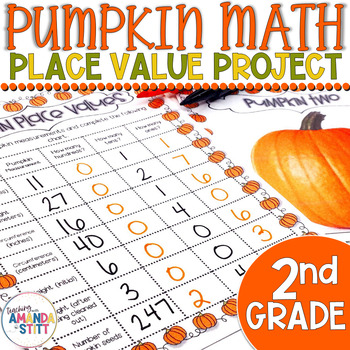 Preview of 2nd Grade Place Value Activity - Fall Math Project - Halloween Math PBL