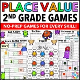 2nd Grade Place Value Center Games - Comparing Numbers, Skip Counting, & More!