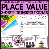 3 Digit Place Value Expanded Form & Word Form Math Centers