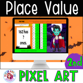 2nd Grade Place Value Halloween Math Pixel Art for Google Sheets