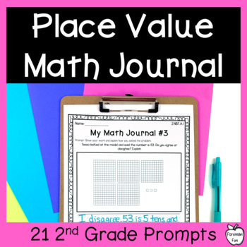 Preview of Place Value Worksheets 3 Digits - Math Journal Prompts for Place Value to 1,000
