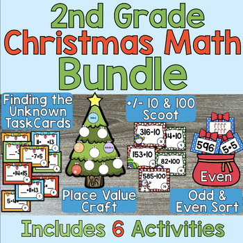 2nd Grade Place Value & Mental Math Christmas Activities and Crafts ...