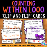 Counting Numbers to 1000 Order 3 Digit Numbers Task Cards 