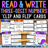 Read & Write Three Digit Numbers Cards Place Value to 1000