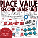 2nd Grade Place Value Unit and Worksheets for Hundreds Ten