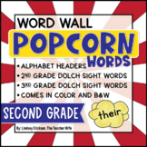 2nd Grade Popcorn Word-Wall Words (Editable!)