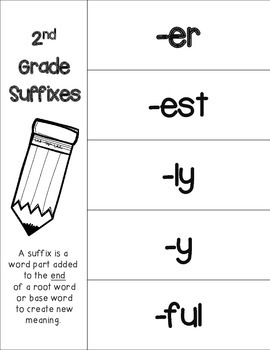 2nd grade prefixes and suffixes foldable by if you give the teacher a