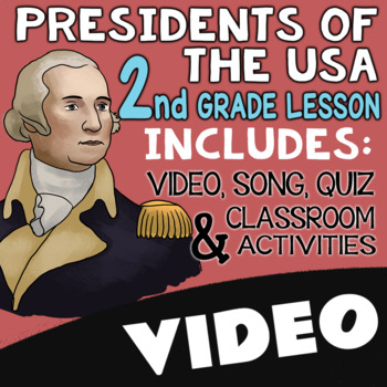 Preview of 2nd Grade Presidents Day Activities & Worksheets with Video