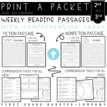 Preview of 2nd/3rd Reading Comprehension Passages with Comprehension Distance Learning