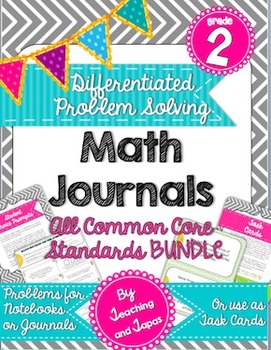 Preview of 2nd Grade Problem Solving Math Journal - ALL CCSS BUNDLE (Differentiated)