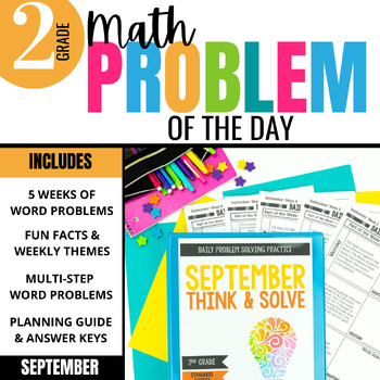 Preview of 2nd Grade Problem of the Day: Daily Math Word Problems | SEPTEMBER PRINT