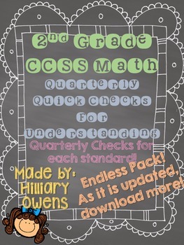 Preview of 2nd Grade Quarterly Common Core Quick Checks *ENDLESS BUNDLE*