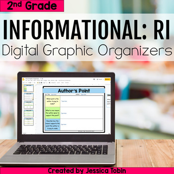 Preview of 2nd Grade RI Informational Digital Reading Graphic Organizers