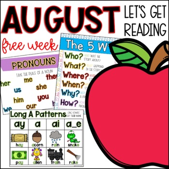 Preview of 2nd Grade Reading Activities for the First Week of School FREE
