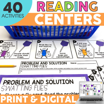 Preview of 2nd Grade Reading Comprehension Centers and Activities