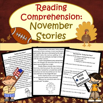 2nd Grade Reading Comprehension- November Stories by Wren and Willow ELA