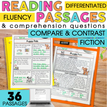 Preview of 2nd Grade Reading Comprehension Passages | Fiction Compare and Contrast