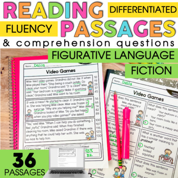 Preview of 2nd Grade Reading Comprehension Passages | Figurative Language - Fiction
