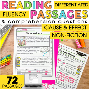 Preview of 2nd Grade Reading Comprehension Passages | Nonfiction Cause and Effect
