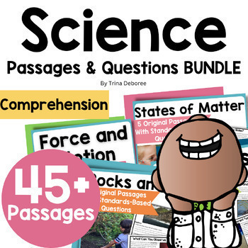 Preview of 2nd grade Reading Comprehension Passages & Questions Science Worksheets Centers