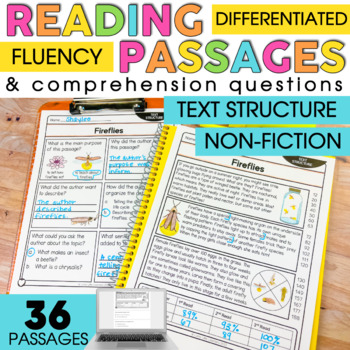 Preview of 2nd Grade Reading Comprehension Passages | Nonfiction Text Structure