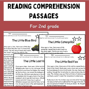 Preview of 2nd Grade Reading Comprehension Passages and Questions