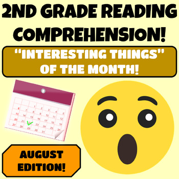 Preview of 2nd Grade Reading Comprehension Passages and Questions  August Back To School