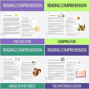 Preview of 2nd Grade Reading Comprehension Passages and Questions - MEGA Bundle