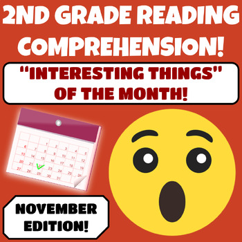 Preview of 2nd Grade Reading Comprehension Passages and Questions  November Autumn