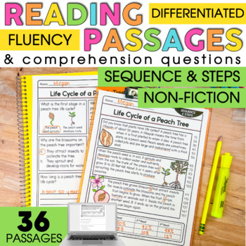 Preview of 2nd Grade Reading Comprehension Passages and Questions | Sequencing Nonfiction