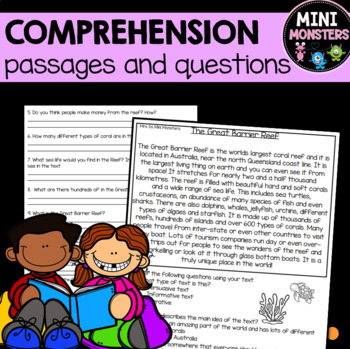 Preview of 2nd Grade Reading Comprehension Passages and Questions, Set 1