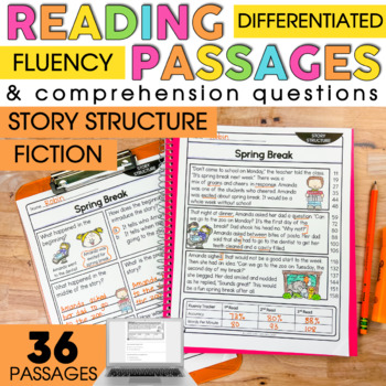 Preview of 2nd Grade Reading Comprehension Passages and Questions | Story Structure