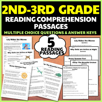 Preview of 2nd-3rd Grade Reading Comprehension Passages with Multiple Choice Questions