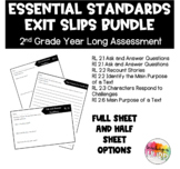 Reading Exit Slip Assessments Year Long Bundle- Any Book 2