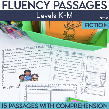 Preview of 2nd Grade Reading Fluency Passages | Level K-M | Comprehension | Timed Practice