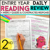 2nd Grade Reading Comprehension Spiral Review, Quizzes & Constructed Responses