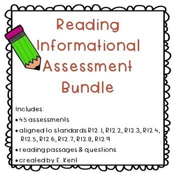 Preview of 2nd Grade Reading Informational Assessment Bundle