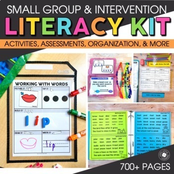 Preview of Reading Intervention Activities Phonics & Science of Reading Small Group Binder