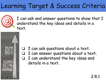 Preview of 2nd Grade Reading & Math Learning Targets and Success Criteria