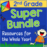 2nd Grade 2 Math Stations & Reading Centers Yearlong BUNDL