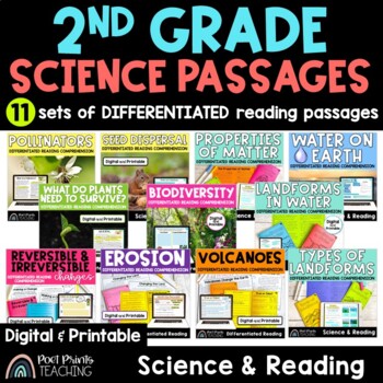 Preview of 2nd Grade Reading Passages for Science, Differentiated Nonfiction