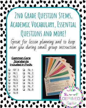 Preview of FREEBIE: 2nd Grade Reading Question Stems and Vocabulary